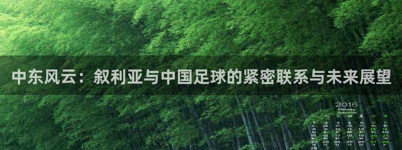 中东风云：叙利亚与中国足球的紧密联系与未来展望