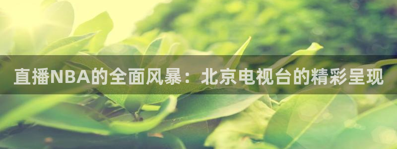 so米直播体育直播下载：直播NBA的全面风暴：北京电视台的精彩呈现